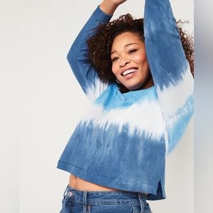 Old Navy Blue Dip Dyed Long Sleeve Top